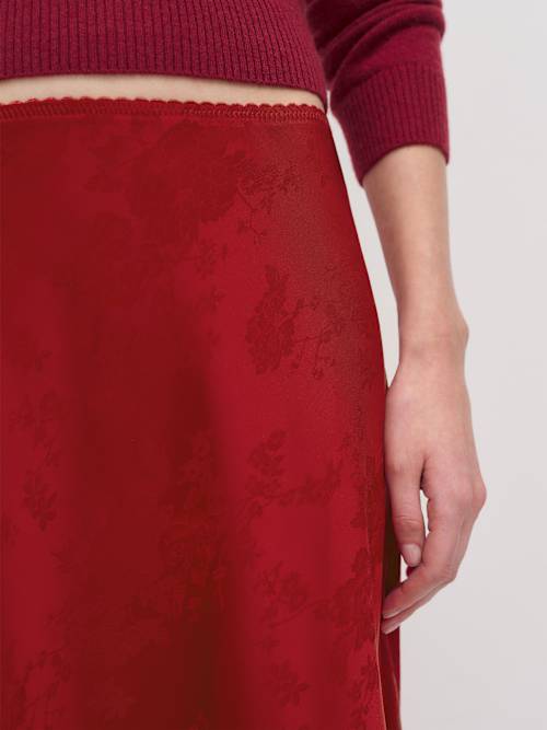 Reformation Layla Skirt Sangre Jacquard