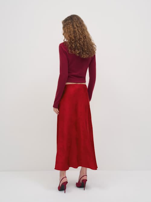 Reformation Layla Skirt Sangre Jacquard