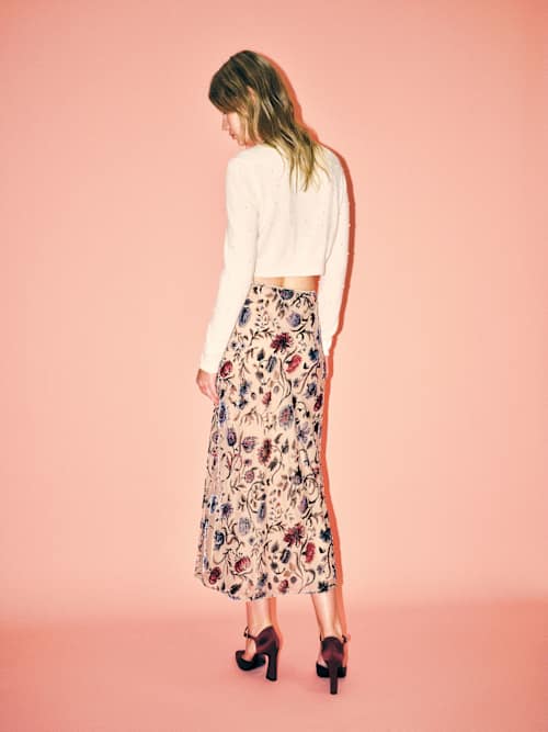 Reformation Layla Velvet Skirt