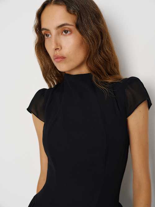 Reformation Maven Dress Black