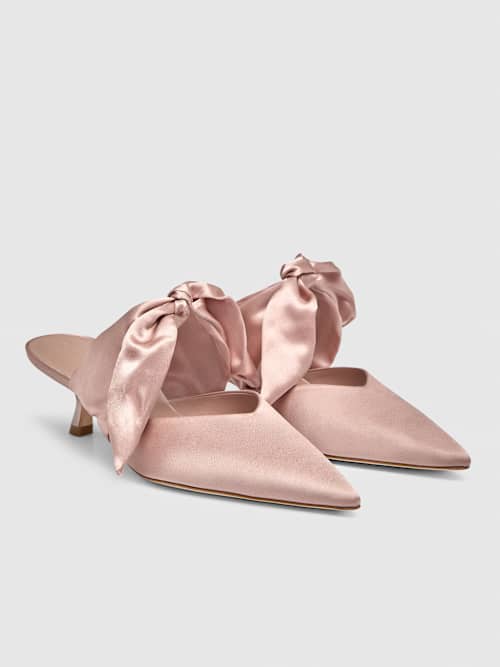 Reformation Milk Glass Heeled Mule