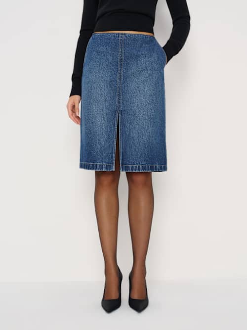 Reformation Misty Stretch Mid Rise Skirt