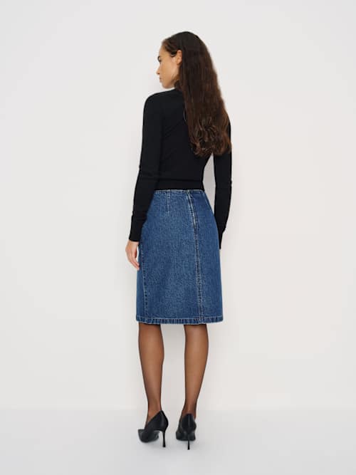 Reformation Misty Stretch Mid Rise Skirt