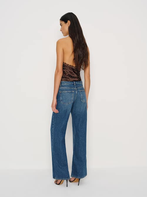 Reformation Monica Silk Top Colette Dot