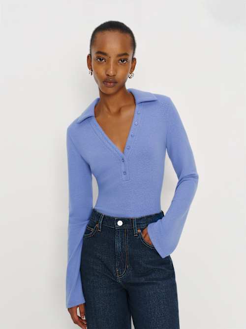 Reformation Paisley Knit Top