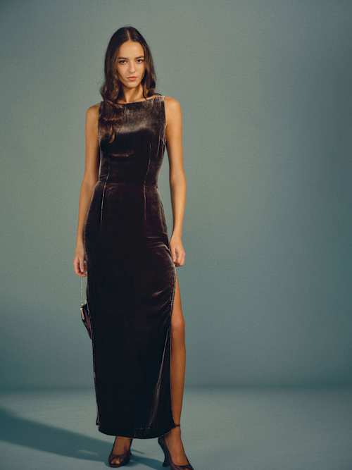 reformation Romy Velvet Dress