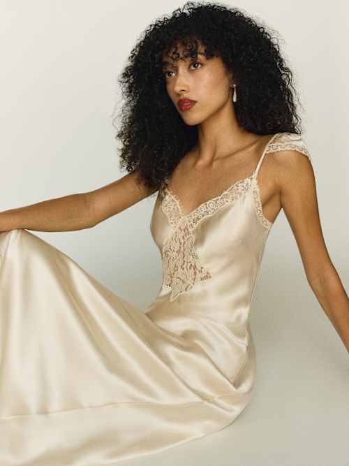 Reformation Serafina Silk Dress