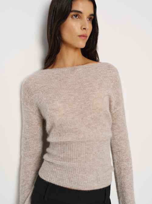 Reformation Soren Sheer Alpaca Sweater Top
