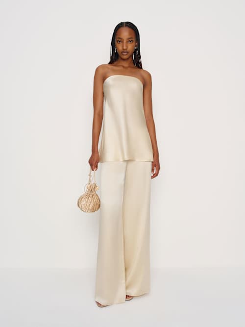 reformation Spritz Silk Long Top