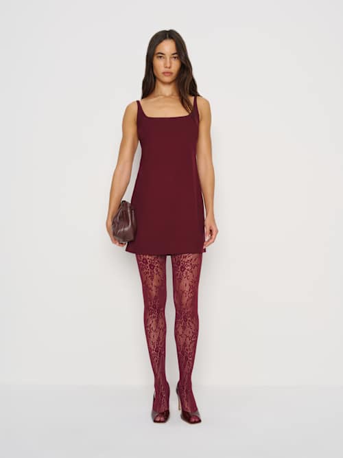 Reformation Swedish Stockings Rosa Lace Tights