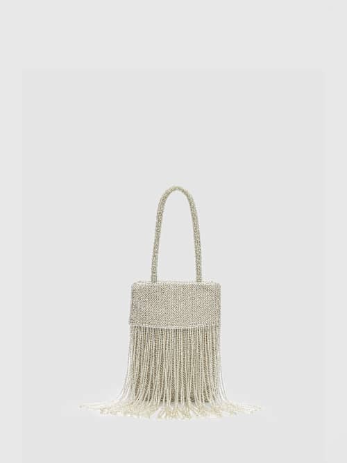 reformation Valentina Mini Beaded Bag