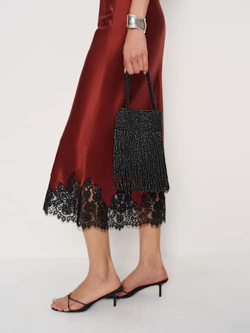 Reformation Valentina Mini Beaded Bag