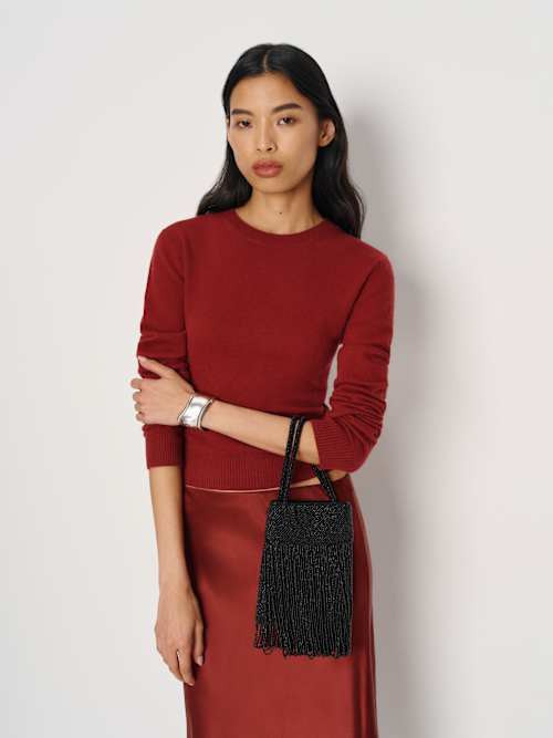 reformation Valentina Mini Beaded Bag