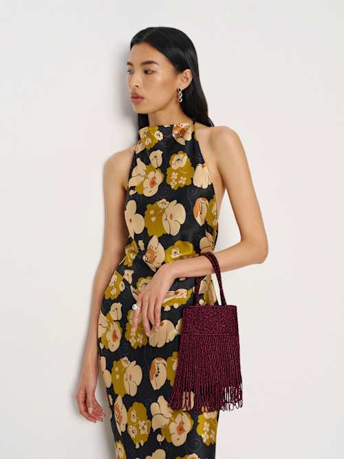 reformation Valentina Mini Beaded Bag