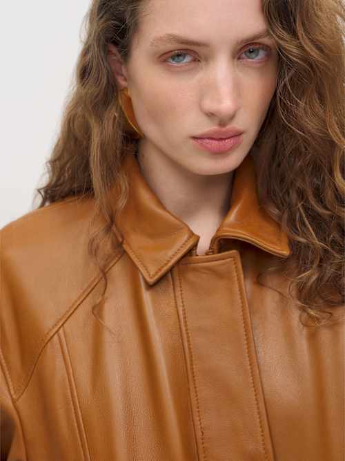 Reformation Veda Daphne Leather Bomber