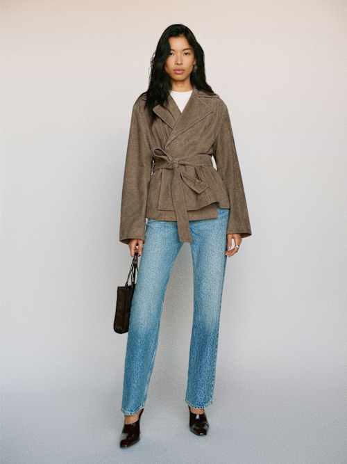 Reformation Veda Jaden Cropped Trench