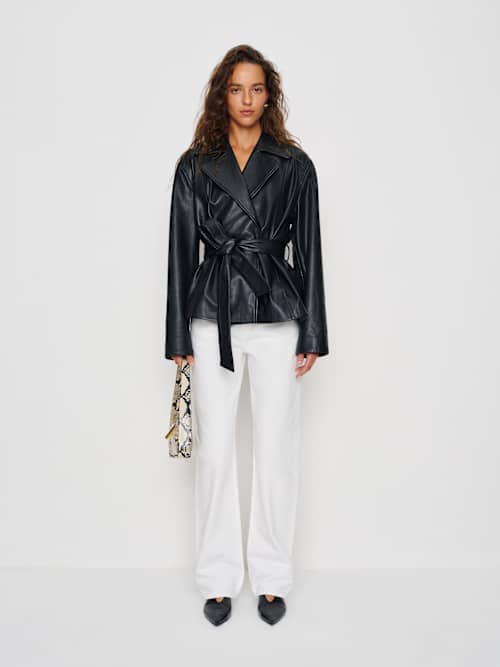 reformation Veda Jaden Cropped Trench