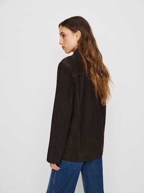 Reformation Veda Lincoln Suede Shirt Jacket
