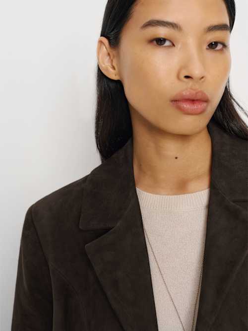 Reformation Veda Penny Oversized Suede Coat