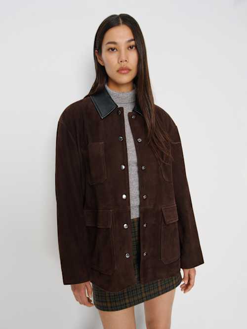 reformation Veda Scottie Suede Jacket
