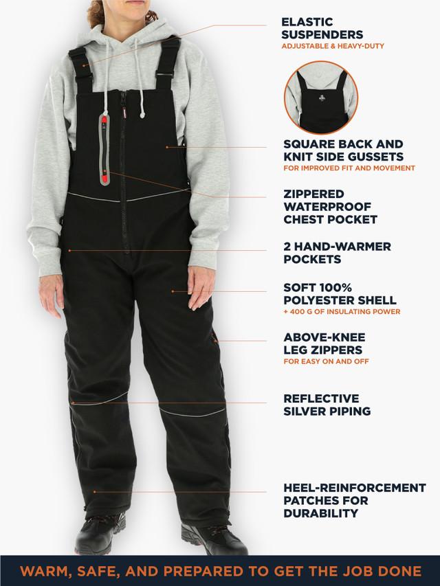 Refrigiwear Women's Insulated Softshell Bib Overalls