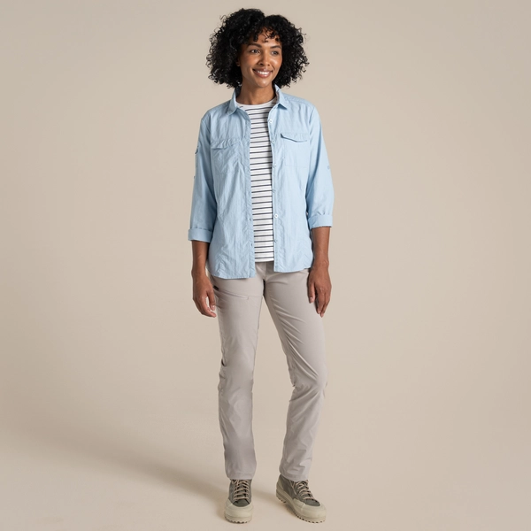 Regatta Craghoppers Women's NosiLife Adventure Long Sleeved Shirt III | Nimbus Blue