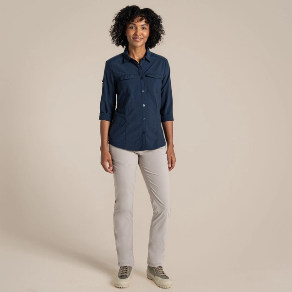 Regatta Craghoppers Women's NosiLife Adventure Long Sleeved Shirt III | Blue Navy