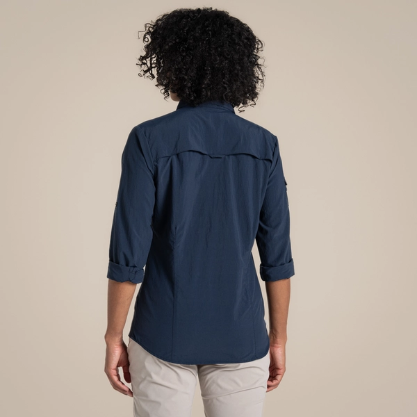 regatta Craghoppers Women's NosiLife Adventure Long Sleeved Shirt III | Blue Navy