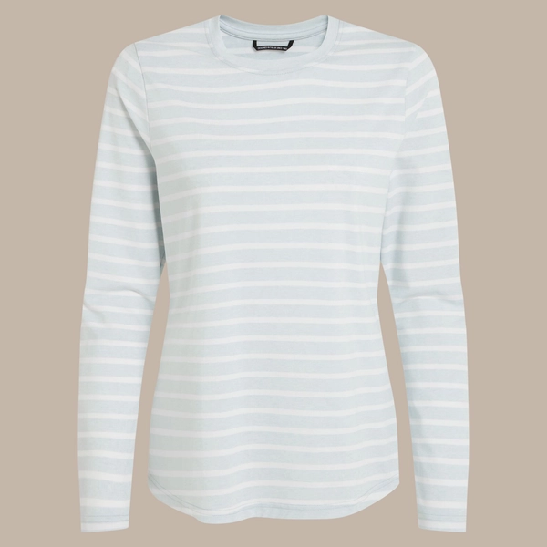 Regatta Craghoppers Women's NosiLife Akona Long Sleeved Top | Nimbus Blue Stripe