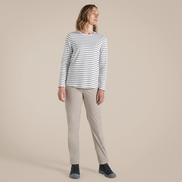 Regatta Craghoppers Women's NosiLife Akona Long Sleeved Top | Blue Navy Stripe