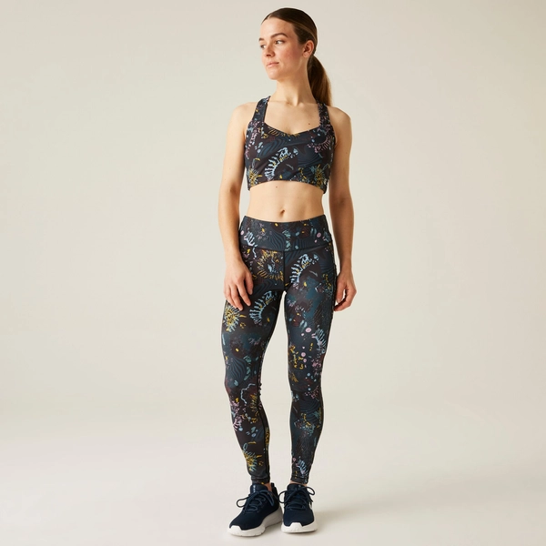 Regatta Dare 2b - Women's Swift III Sports Bra | Black Energetic Print