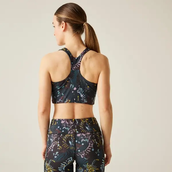 regatta Dare 2b - Women's Swift III Sports Bra | Black Energetic Print