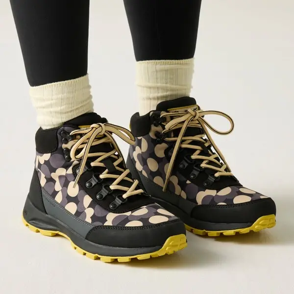 Regatta Orla Kiely Printed Outdoor Hiking Boots | Black