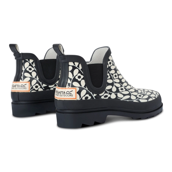 regatta Orla Kiely Mid Welly | Jasmine Flower Black