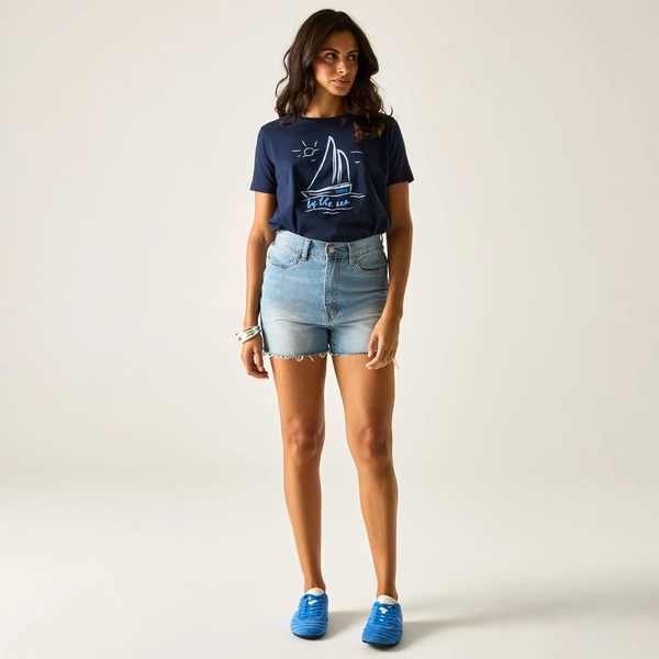Regatta Women's Filandra VX T-Shirt | Navy Sailboat