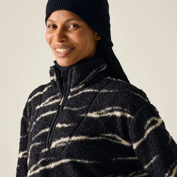 Regatta Women's Frankie Borg Half Zip Fleece | Black