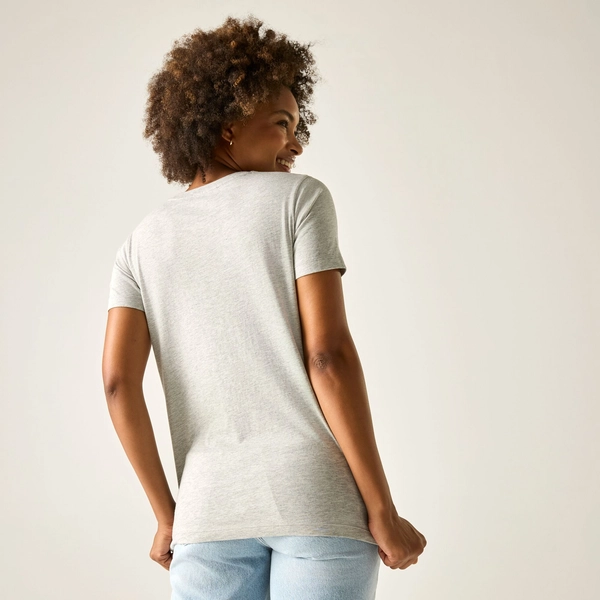 regatta Women's Filandra VX T-Shirt | Grey Marl Paradise Palm regatta Women's Filandra VX T-Shirt | Grey Marl Paradise Palm