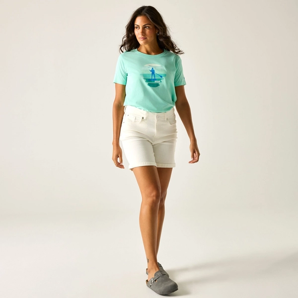 Regatta Women's Filandra VX T-Shirt | Ice Green Sunset Paddleboard