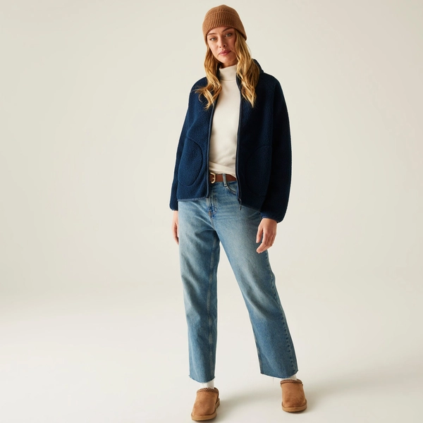 Regatta Women's Frankie Borg Full Zip Fleece | Navy Blue