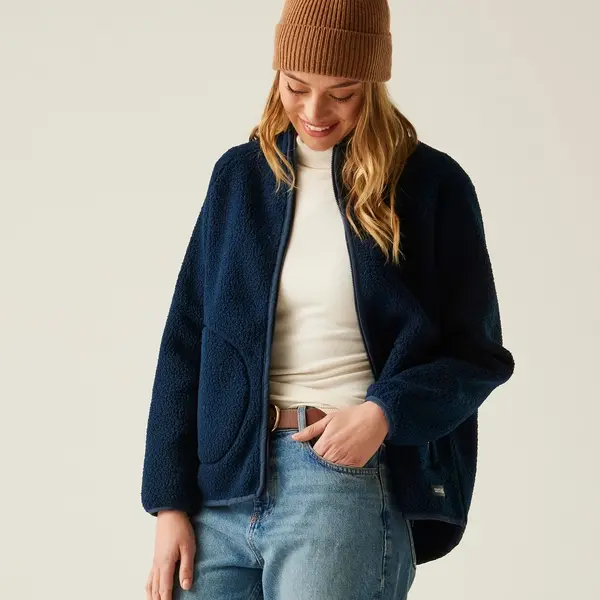 Regatta Women's Frankie Borg Full Zip Fleece | Navy Blue