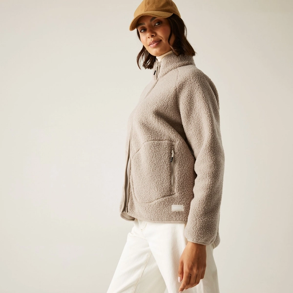 Regatta Women's Frankie Borg Full Zip Fleece | Taupe Beige