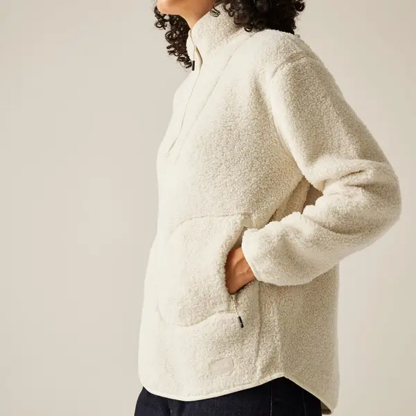 Regatta Women's Frankie Borg Half Zip Fleece | Light Vanilla