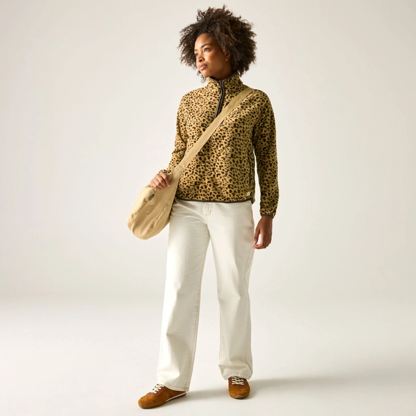 Regatta Women's Frankie Half Zip Fleece | Abstract Leopard Spot
