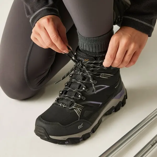 regatta Women's Holcombe III Walking Boots | Black Purple Sage