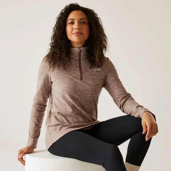 Regatta Women's Sweethart Marl Half Zip Fleece | Brown