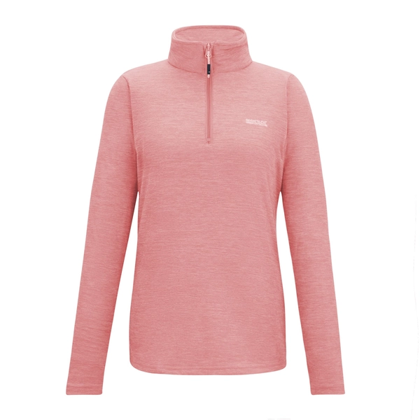 Regatta Women's Sweethart Marl Half Zip Fleece | Peach Pink