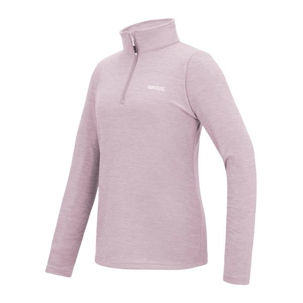 Regatta Women's Sweethart Marl Half Zip Fleece | Powder Lilac