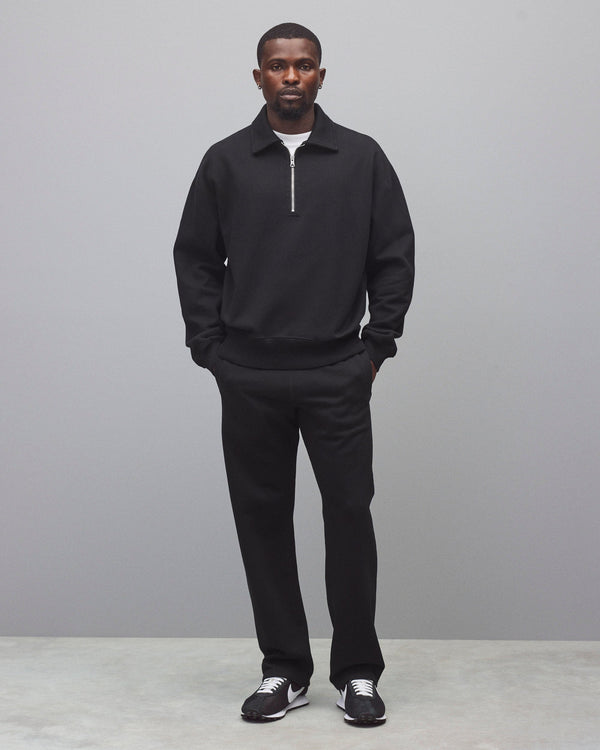 Reigning Champ Brushed Fleece Relaxed Half Zip Sweatshirt