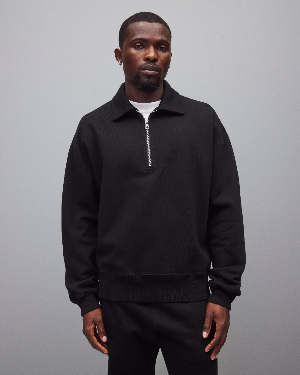reigning champ Brushed Fleece Relaxed Half Zip Sweatshirt
