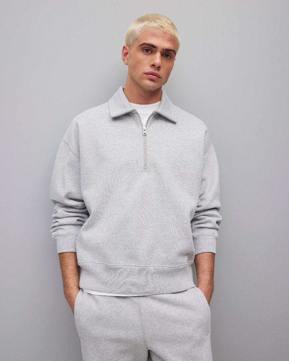 reigning champ Brushed Fleece Relaxed Half Zip Sweatshirt
